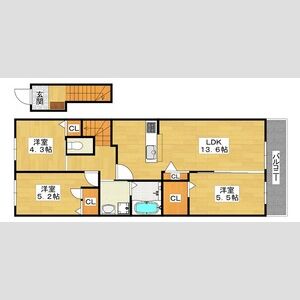 3LDK 間取り図