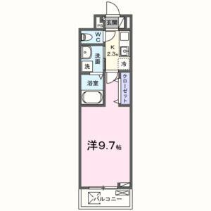 1K 間取り図