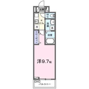 1K 間取り図
