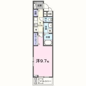 1K 間取り図