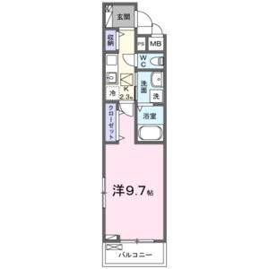 1K 間取り図