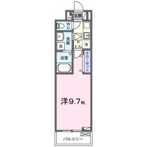 1K 間取り図