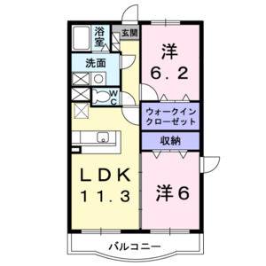 2LDK 間取り図