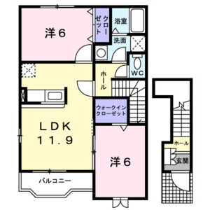 2LDK 間取り図