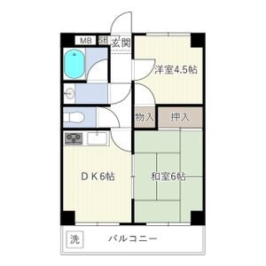 2DK 間取り図