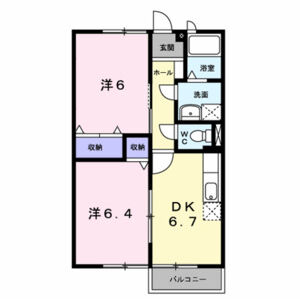 2DK 間取り図