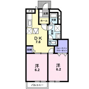 2DK 間取り図