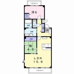 2LDK 間取り図