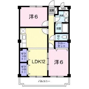2LDK 間取り図