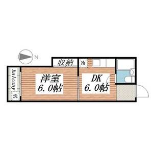 1DK 間取り図