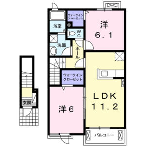 2LDK 間取り図