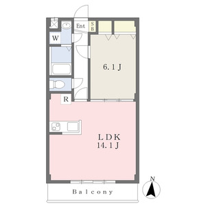 1LDK 間取り図