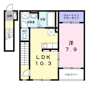 1LDK 間取り図