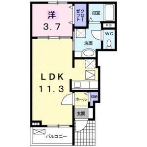 1LDK 間取り図