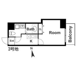 1K 間取り図