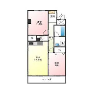 2LDK 間取り図
