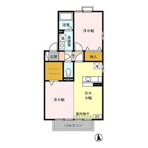 2DK 間取り図
