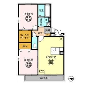 2LDK 間取り図
