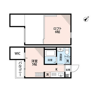 1K 間取り図