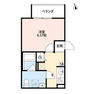 1K 間取り図