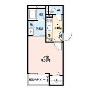 1K 間取り図