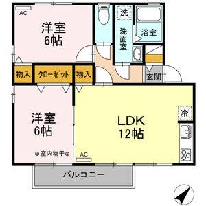 2LDK 間取り図