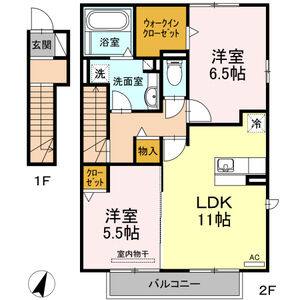 2LDK 間取り図