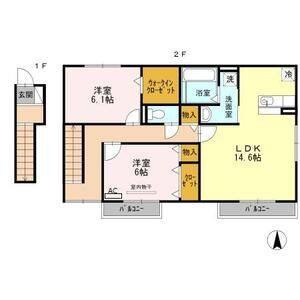 2LDK 間取り図