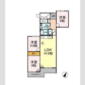 3LDK 間取り図