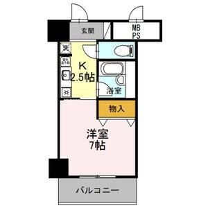 1K 間取り図
