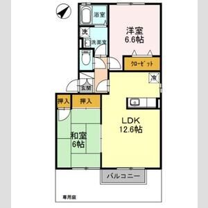 2LDK 間取り図