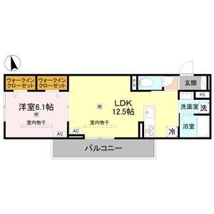 1LDK 間取り図