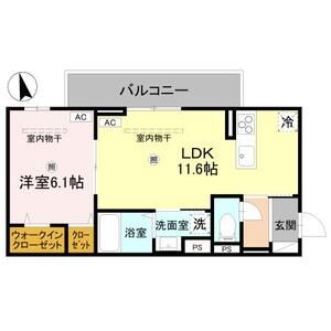 1LDK 間取り図