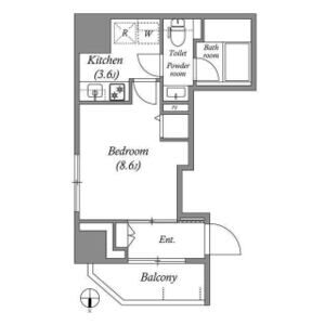 1K 間取り図
