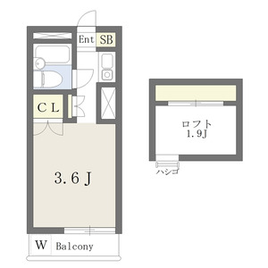 ワンルーム 間取り図