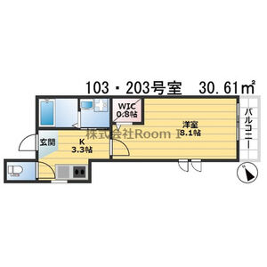 1K 間取り図