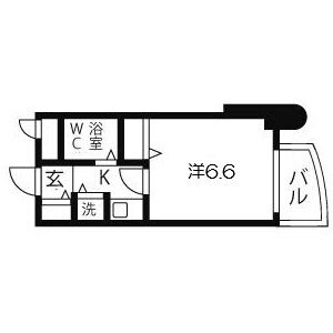 1K 間取り図