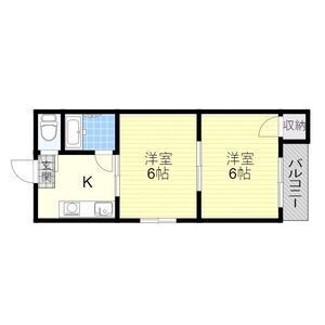 2DK 間取り図