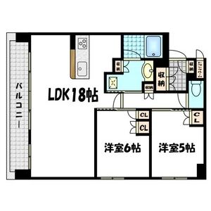2LDK 間取り図