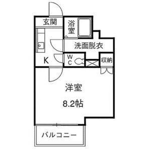 1K 間取り図
