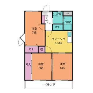 3LDK 間取り図
