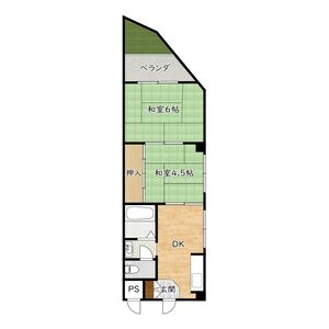 2DK 間取り図