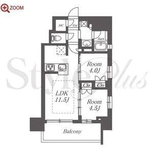 2LDK 間取り図