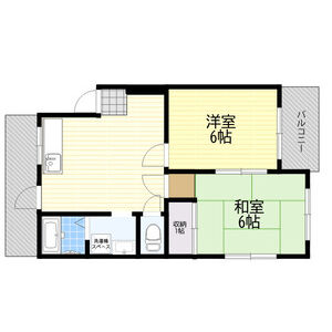 2DK 間取り図