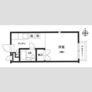 1K 間取り図