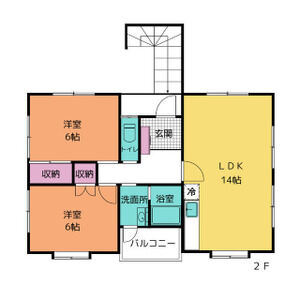 2LDK 間取り図