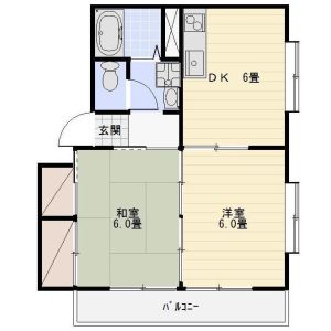 2DK 間取り図