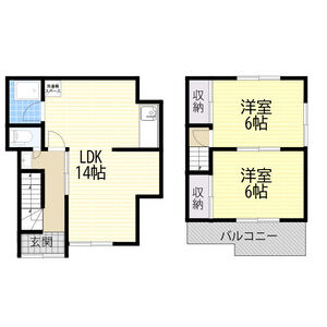 2LDK 間取り図