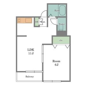 1LDK 間取り図