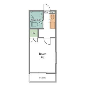1K 間取り図